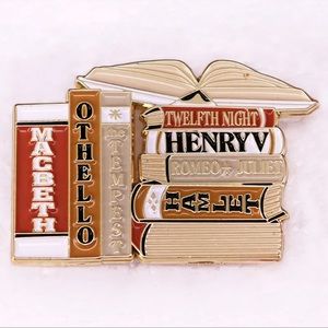William Shakespeare Books Enamel Pin Macbeth Othello The Tempest Enamel …